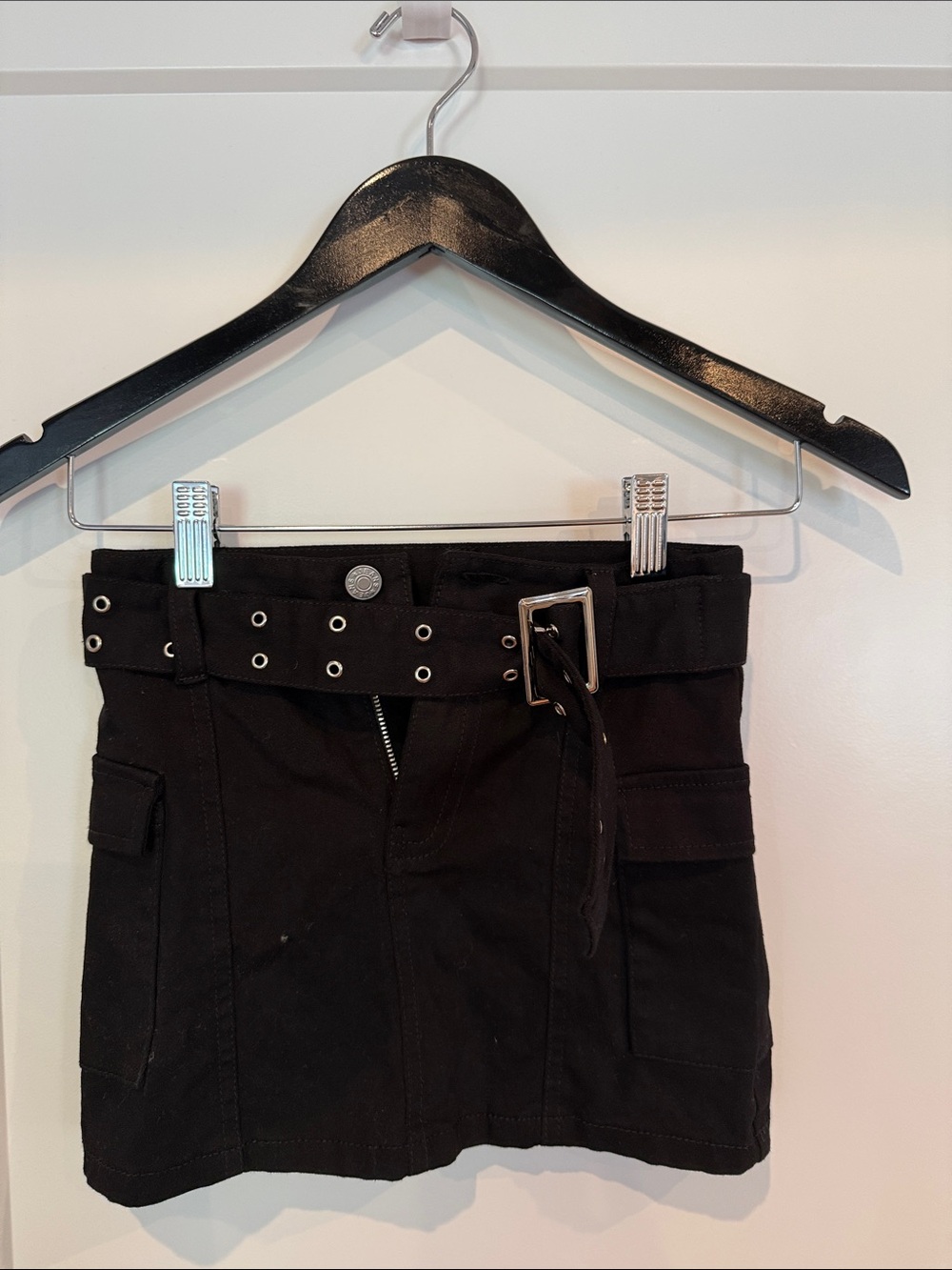 Flowers by Zoe black cargo skirt
